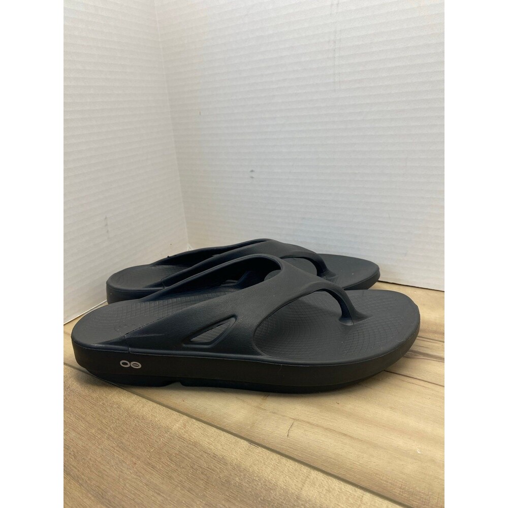 OOFOS OOriginal Black Unisex Sandals Slides - Men 12 Women 14